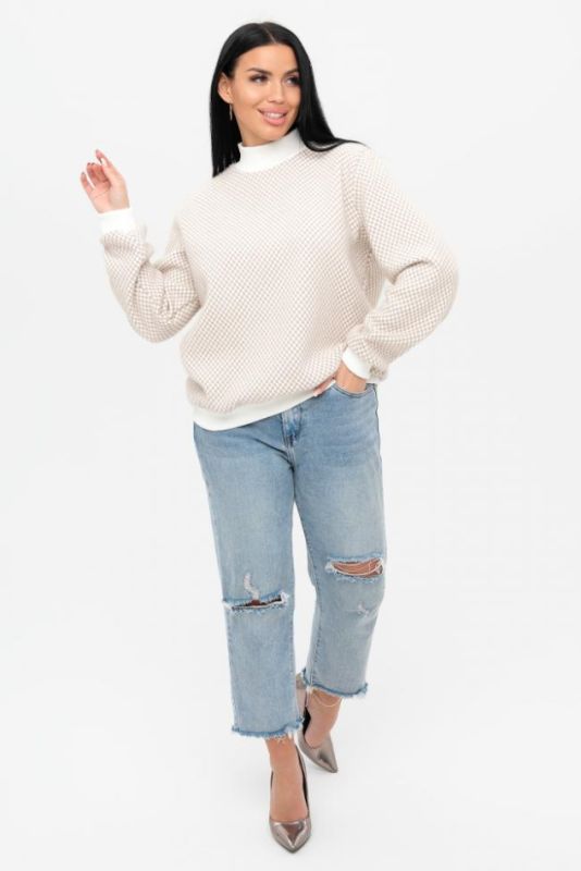 Luisa Turtleneck (Beige check)