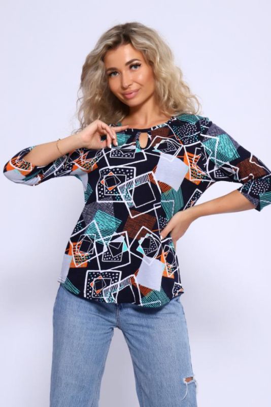 Women's tunic 5724 (Black and green)
