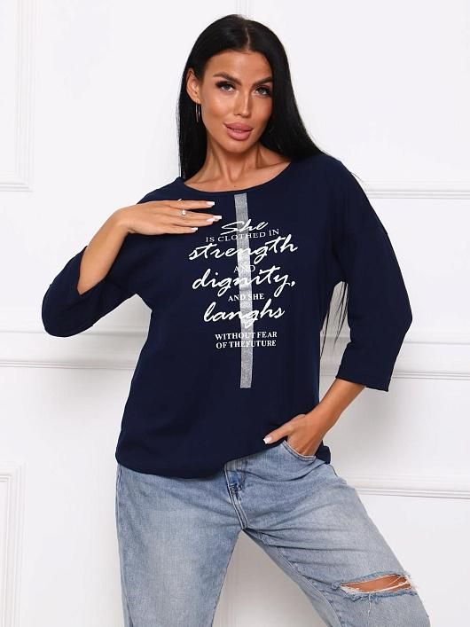 Flavia T-shirt (Ink Blue)